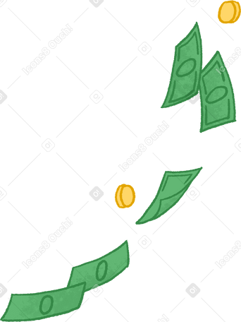 banknotes and coins PNG, SVG