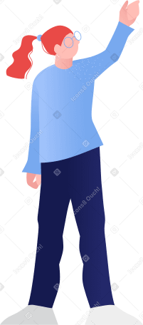 woman holding something Illustration in PNG, SVG