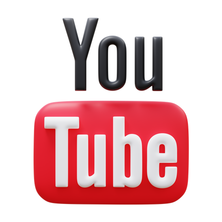 3D youtube logo PNG, SVG