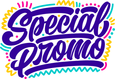 Lettering promo speciale con testo a punti e linee PNG, SVG