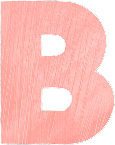 pink letter b PNG, SVG