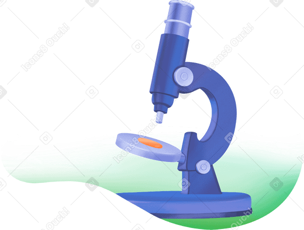 Microscópio cortado com fundo verde PNG, SVG