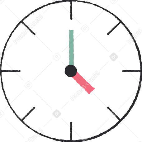 8 00 Clock Clipart Illustration