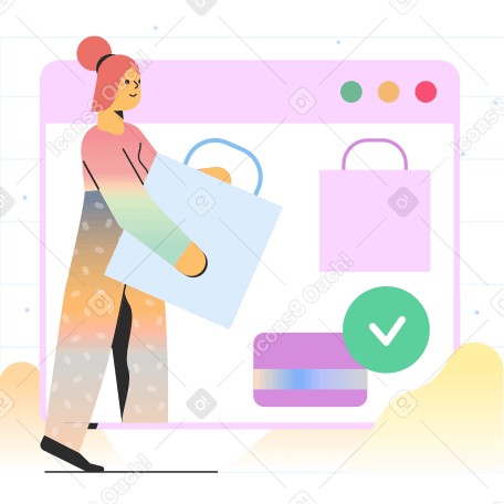 Successful payment Illustration in PNG, SVG