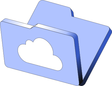 open folder with cloud PNG, SVG