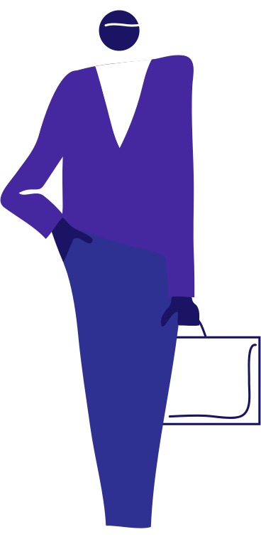 Man with case PNG, SVG