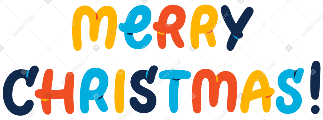 merry christmas! Illustration in PNG, SVG