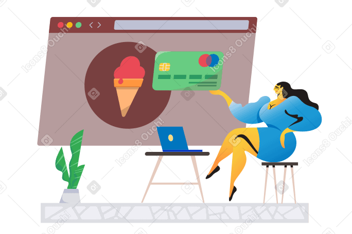 Online purchase Illustration in PNG, SVG