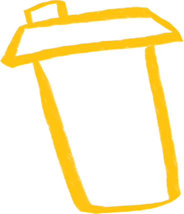 yellow plastic coffee cup PNG, SVG