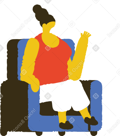 woman sitting in a chair PNG, SVG