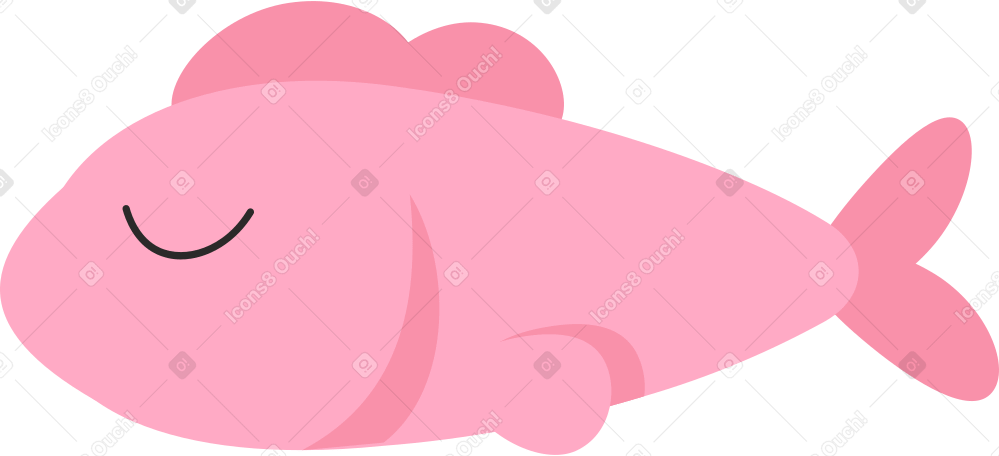 pink sea fish Illustration in PNG, SVG