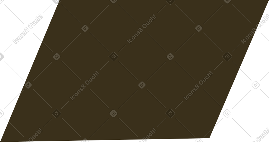 brown parallelogram PNG, SVG