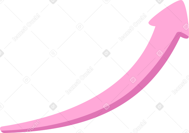 pink arrow up Illustration in PNG, SVG