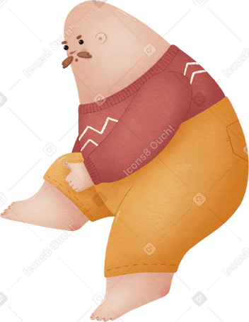 man with mustache Illustration in PNG, SVG