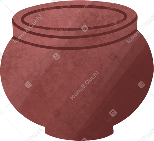brown clay pot PNG, SVG