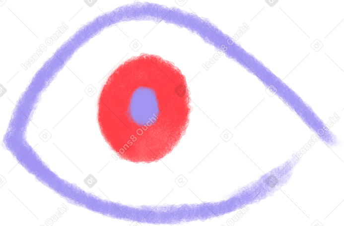 purple open eye Illustration in PNG, SVG