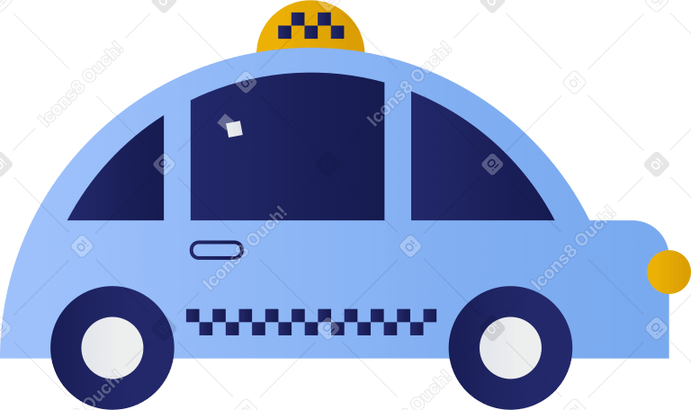 taxi car Illustration in PNG, SVG