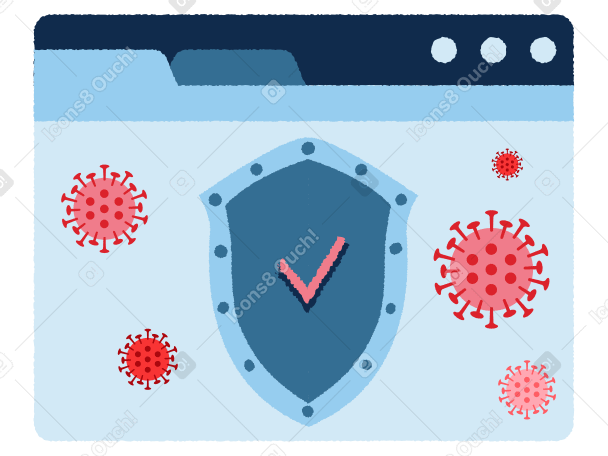 Browser antivirus Illustration in PNG, SVG