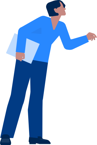 man with folder in his hand PNG, SVG
