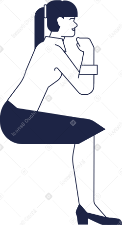 woman sitting PNG, SVG