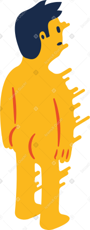 melted naked man PNG, SVG