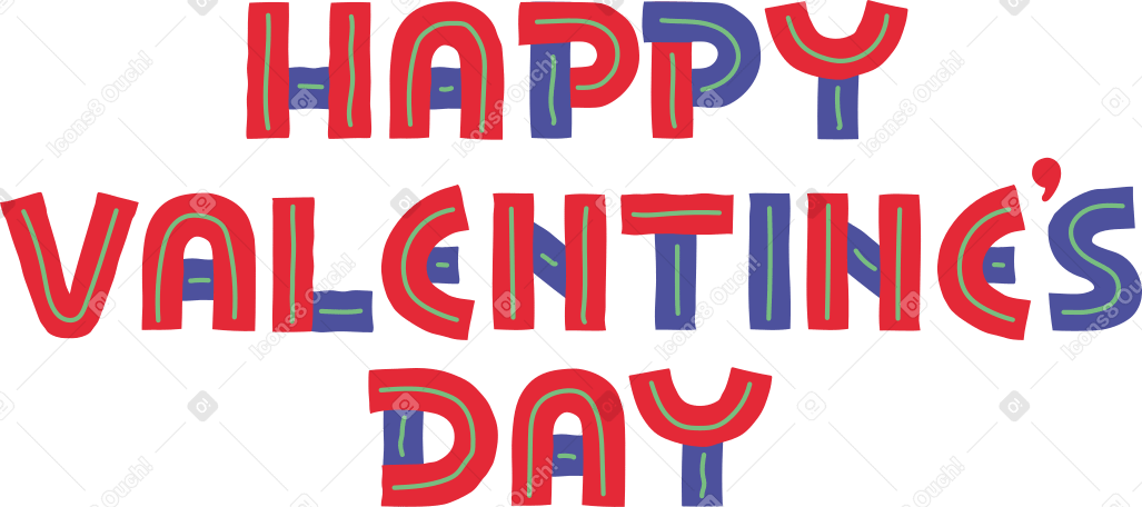 lettering happy valentines day Illustration in PNG, SVG