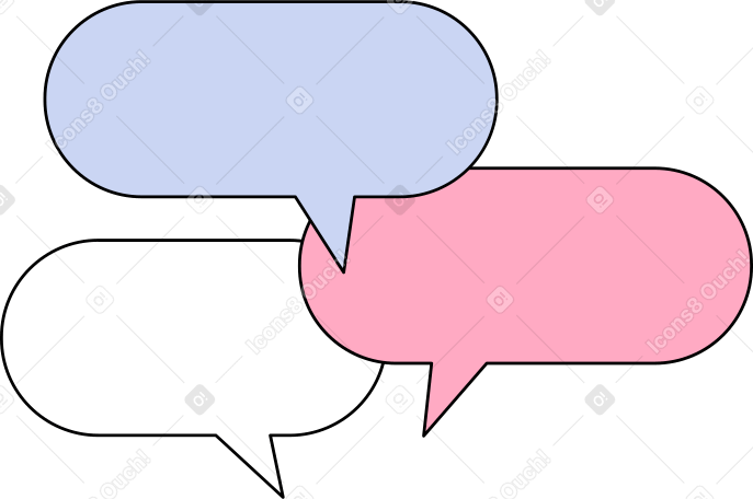 chat bubbles Illustration in PNG, SVG