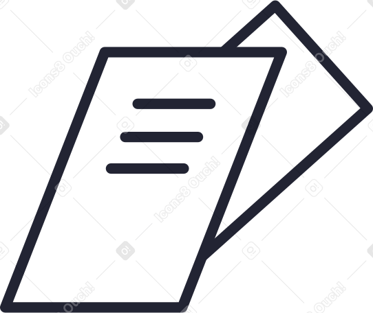 sheets with text documents Illustration in PNG, SVG