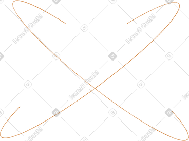 Orange lines in the shape of an oval PNG, SVG