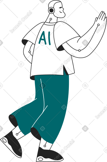 Robot with artificial intelligence PNG, SVG