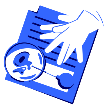 Bio-science research papers and gloves PNG, SVG