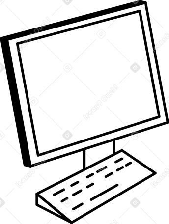monitor and keyboard PNG, SVG