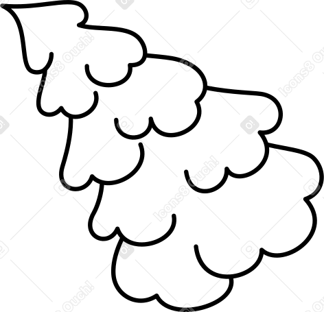 Sapin de noël blanc incliné PNG, SVG
