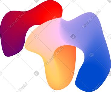 Rainbow wavy spot PNG, SVG