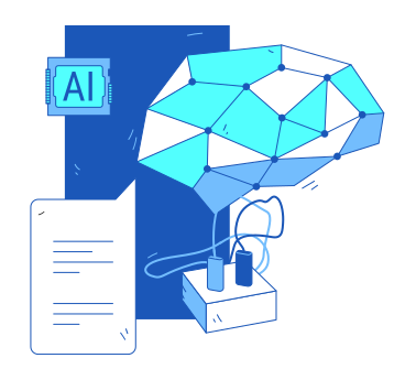 AI brain and machine learning model PNG, SVG
