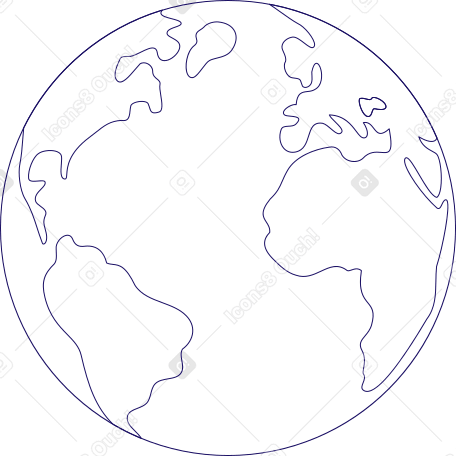 earth outline PNG, SVG
