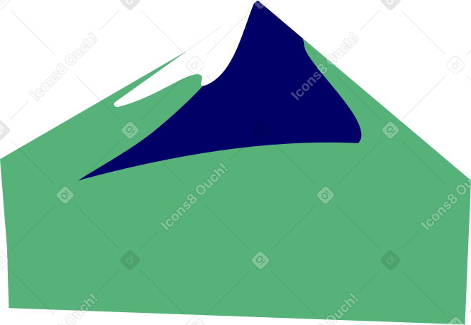Montaña con capa de nieve PNG, SVG