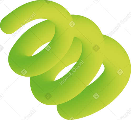 green curved shape PNG、SVG