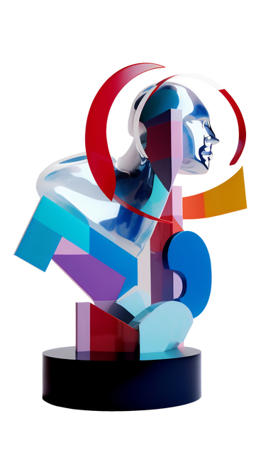 Abstrakte glassilhouette eines menschen PNG, SVG