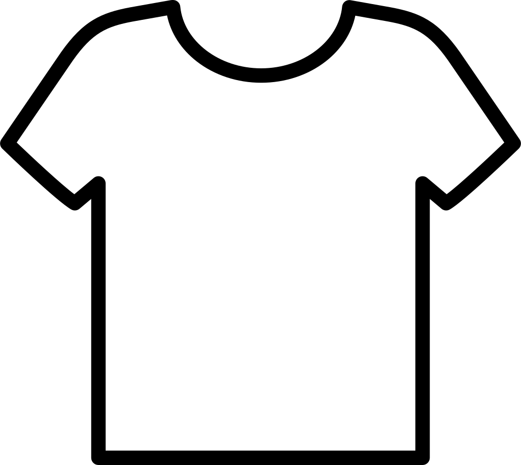 White t-shirt Illustration in PNG, SVG