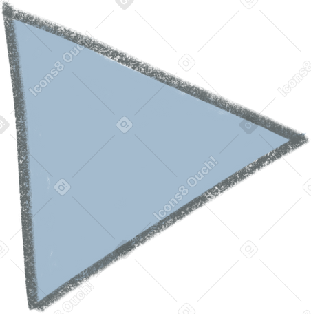 blue triangle play button Illustration in PNG, SVG