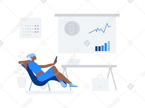Bitcoin Exchange Rate Illustration in PNG, SVG