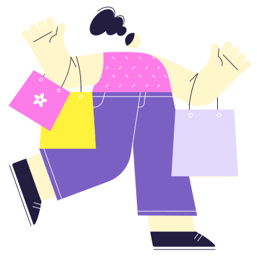 Woman with shopping bags PNG, SVG
