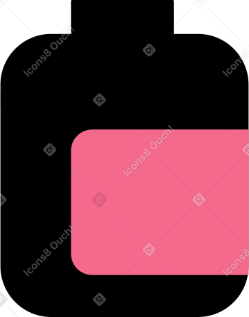 Garrafa de esmalte preto PNG, SVG
