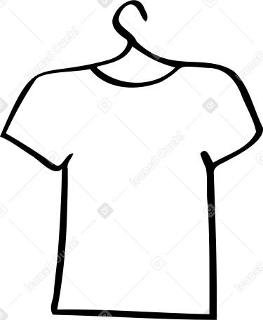 футболка на вешалке в PNG, SVG