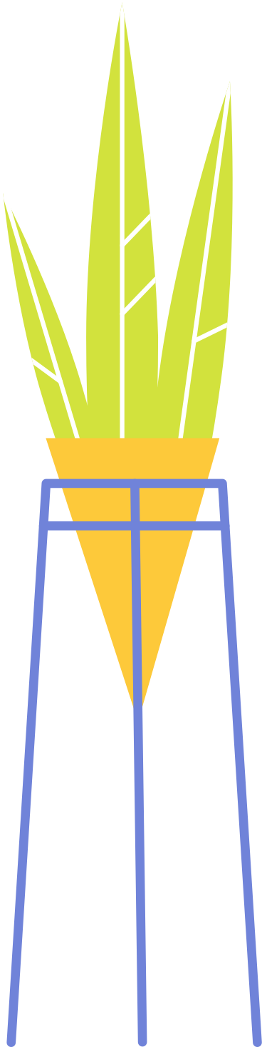 flower in a tall planter PNG, SVG