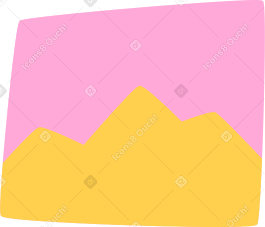 image with mountains on pink background Illustration in PNG, SVG