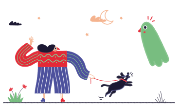 Dog barking at a ghost PNG, SVG