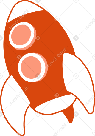 foguete laranja PNG, SVG