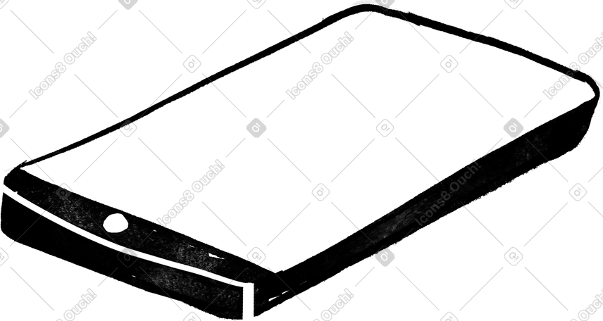 black isometric smartphone PNG, SVG